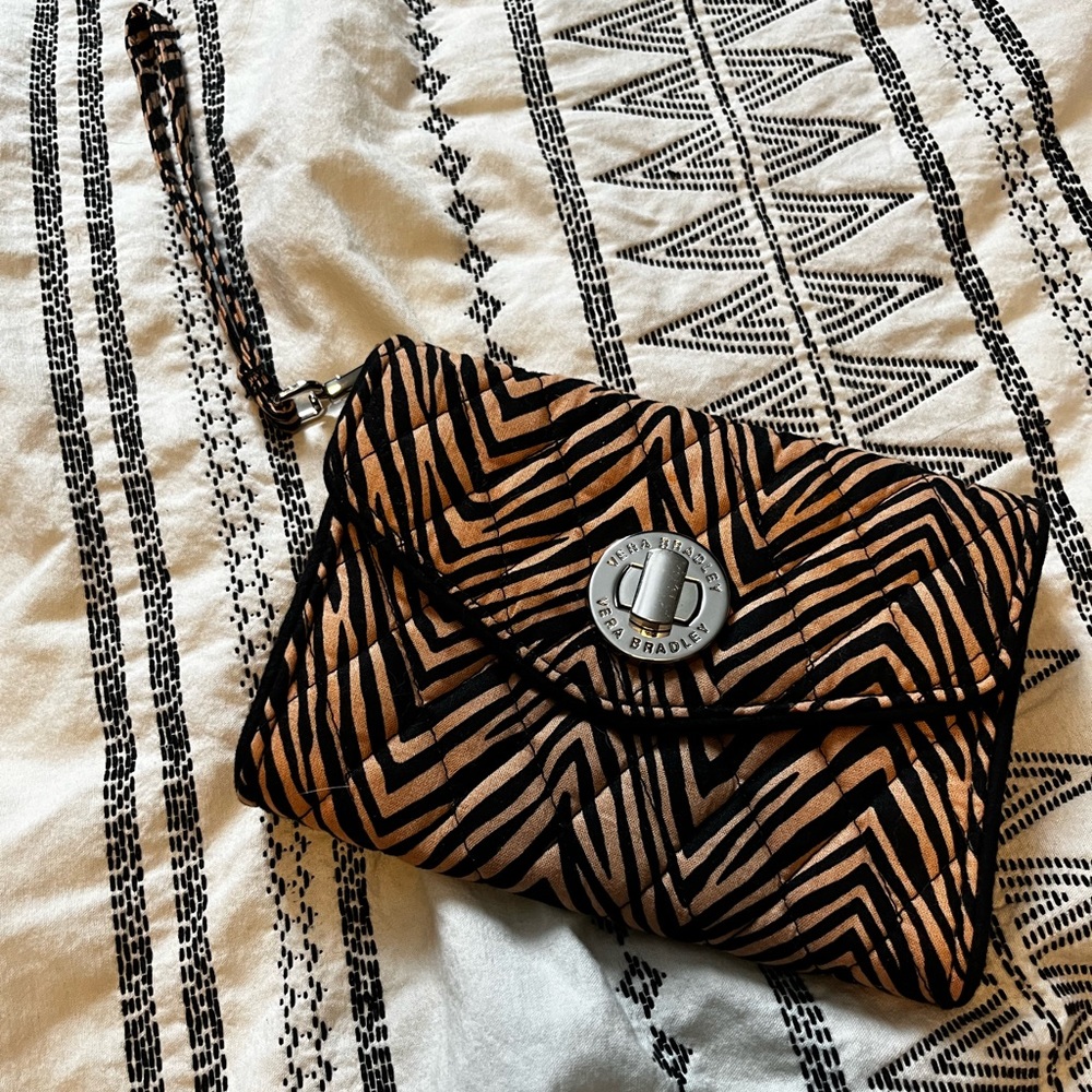 Vera Bradley Zebra print wristlet